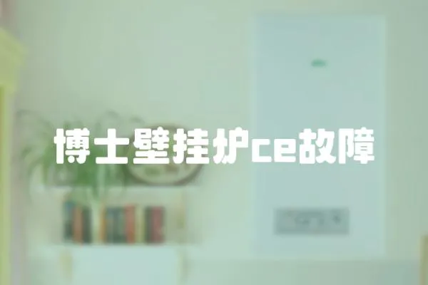 博士壁掛爐ce故障