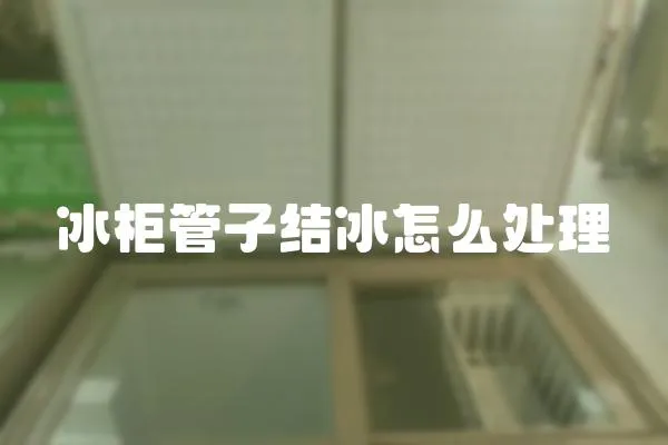 冰柜管子結冰怎么處理