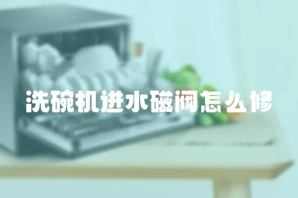 洗碗機進水磁閥怎么修