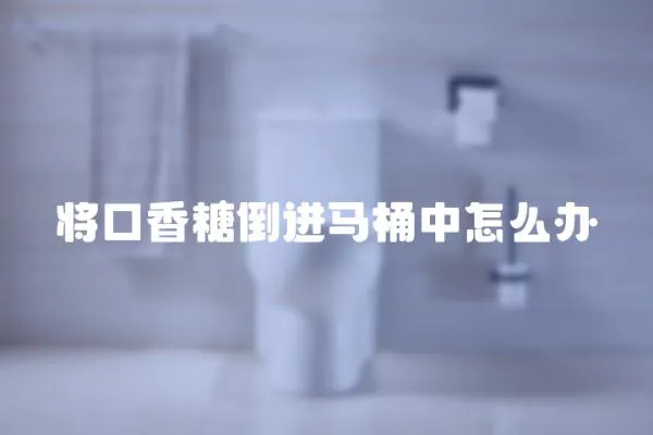 將口香糖倒進馬桶中怎么辦