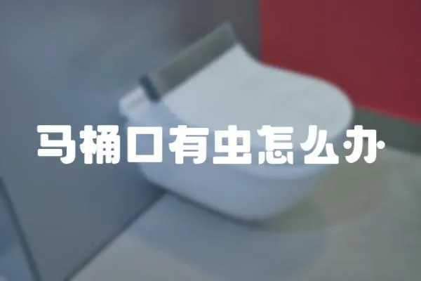 馬桶口有蟲怎么辦
