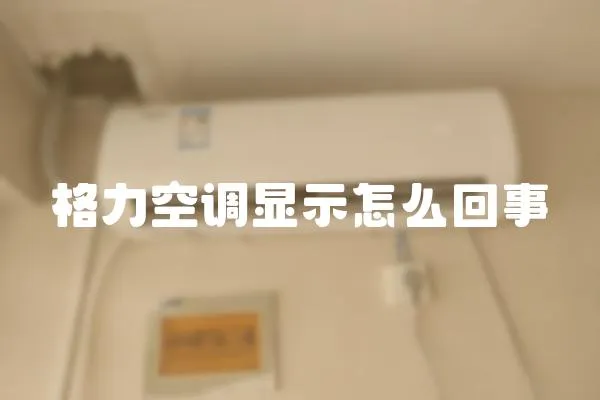 格力空調(diào)顯示怎么回事