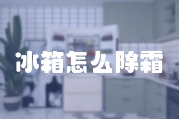 冰箱怎么除霜