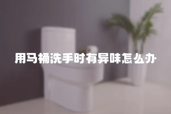 用馬桶洗手時有異味怎么辦