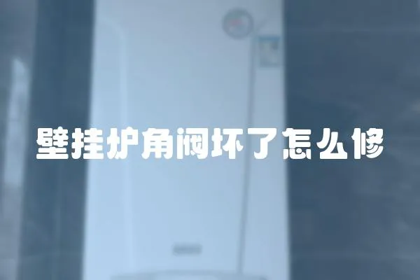 壁掛爐角閥壞了怎么修