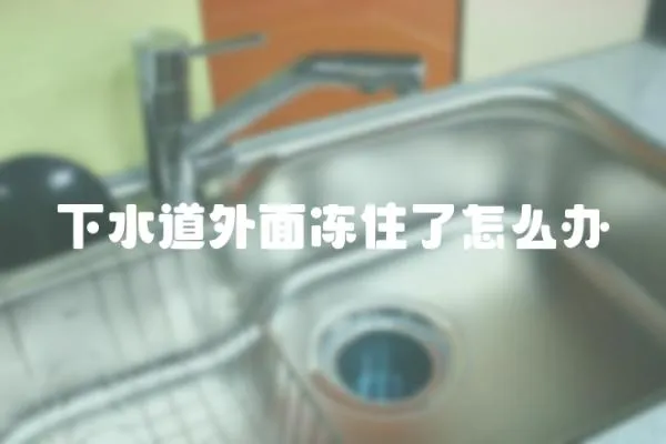 下水道外面凍住了怎么辦