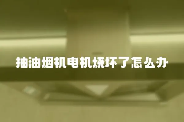 抽油煙機電機燒壞了怎么辦