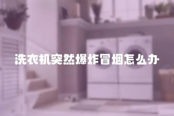 洗衣機突然爆炸冒煙怎么辦