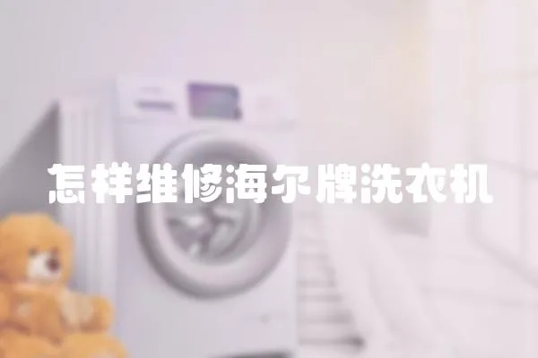 怎樣維修海爾牌洗衣機