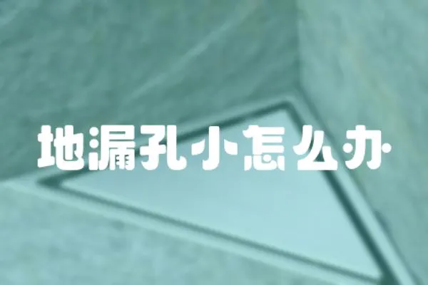 地漏孔小怎么辦