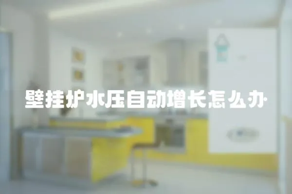 壁掛爐水壓自動增長怎么辦