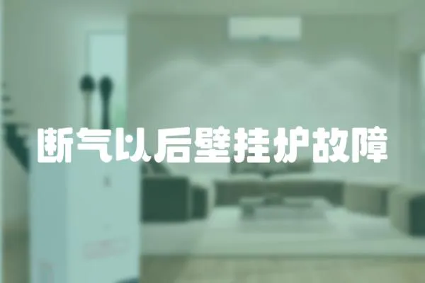 斷氣以后壁掛爐故障