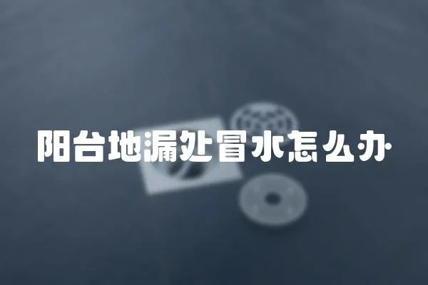 陽臺地漏處冒水怎么辦