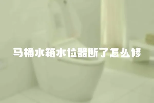 馬桶水箱水位器斷了怎么修