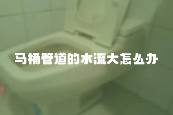 馬桶管道的水流大怎么辦