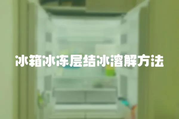 冰箱冰凍層結冰溶解方法