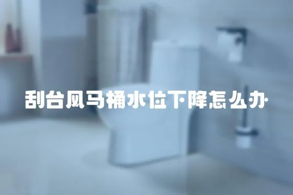 刮臺風馬桶水位下降怎么辦