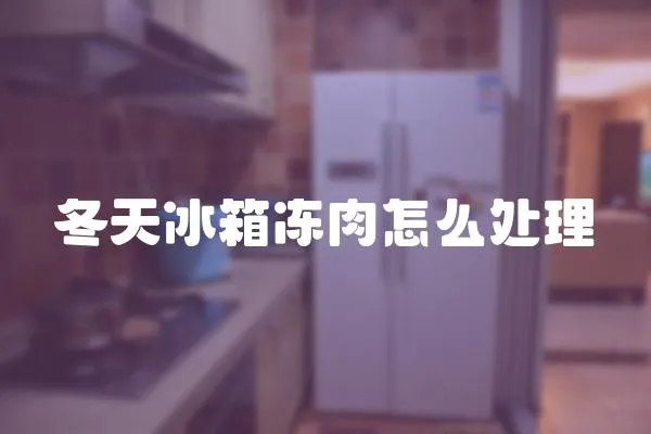 冬天冰箱凍肉怎么處理