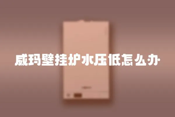 威瑪壁掛爐水壓低怎么辦