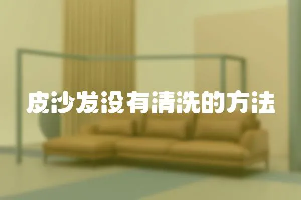 皮沙發沒有清洗的方法