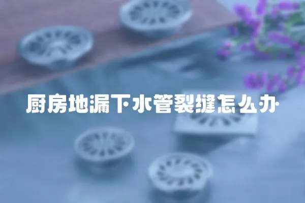 廚房地漏下水管裂縫怎么辦