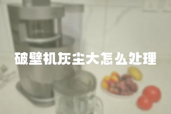 破壁機灰塵大怎么處理