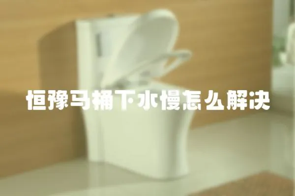 恒豫馬桶下水慢怎么解決