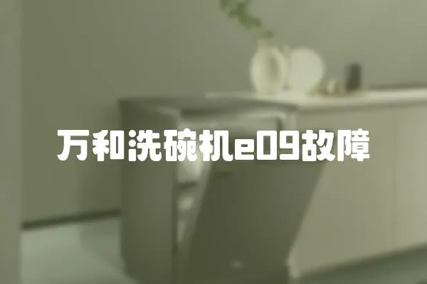 萬(wàn)和洗碗機(jī)e09故障