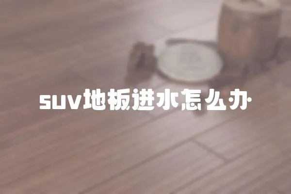 suv地板進水怎么辦