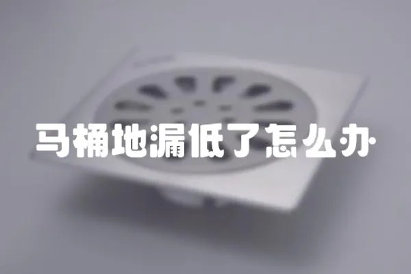 馬桶地漏低了怎么辦