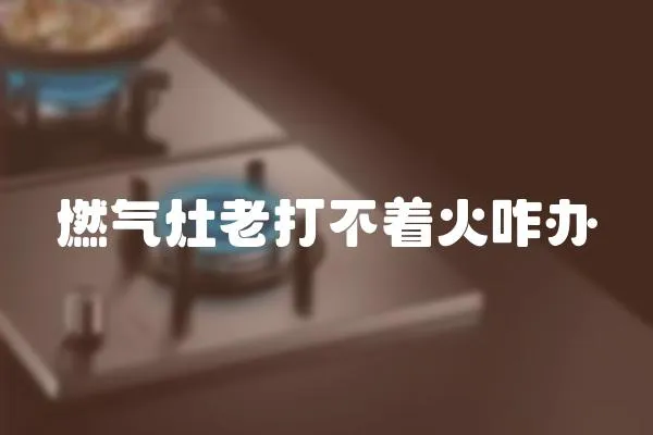 燃氣灶老打不著火咋辦