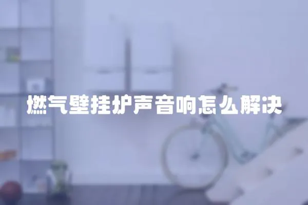 燃氣壁掛爐聲音響怎么解決