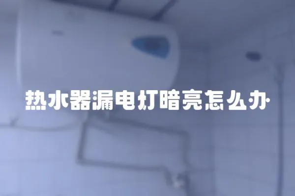 熱水器漏電燈暗亮怎么辦
