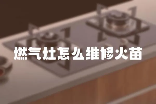 燃氣灶怎么維修火苗