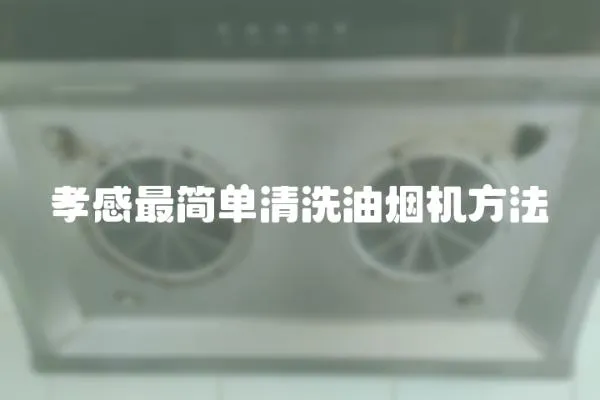 孝感最簡單清洗油煙機方法