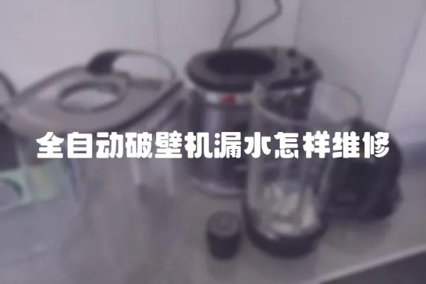 全自動破壁機(jī)漏水怎樣維修