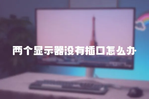 兩個顯示器沒有插口怎么辦