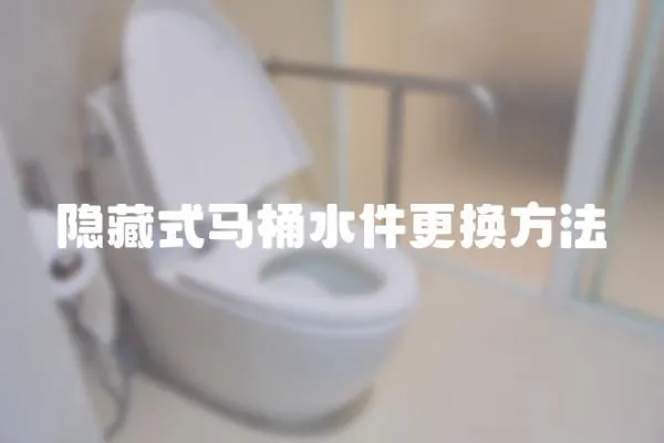 隱藏式馬桶水件更換方法