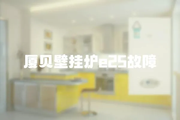 廈貝壁掛爐e25故障