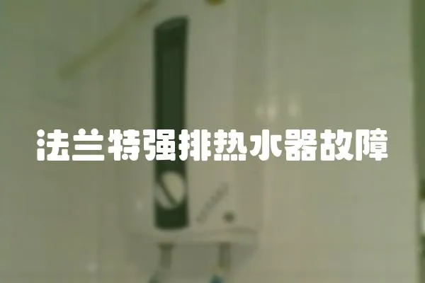 法蘭特強排熱水器故障