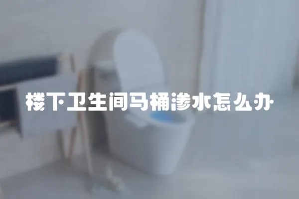樓下衛(wèi)生間馬桶滲水怎么辦