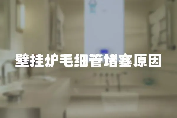 壁掛爐毛細管堵塞原因