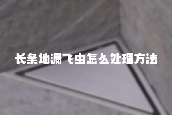 長條地漏飛蟲怎么處理方法