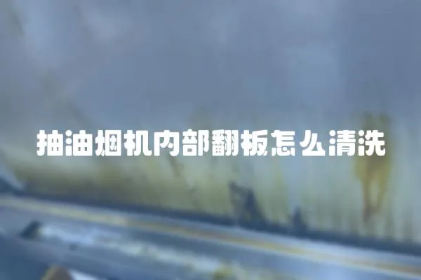 抽油煙機內部翻板怎么清洗