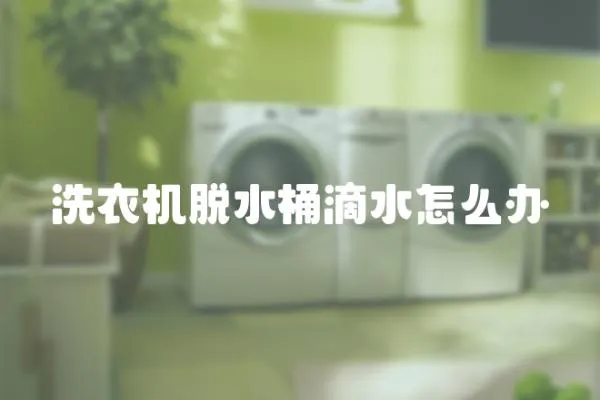 洗衣機脫水桶滴水怎么辦