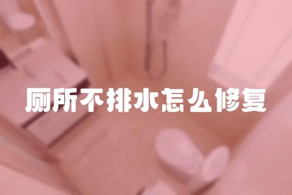 廁所不排水怎么修復