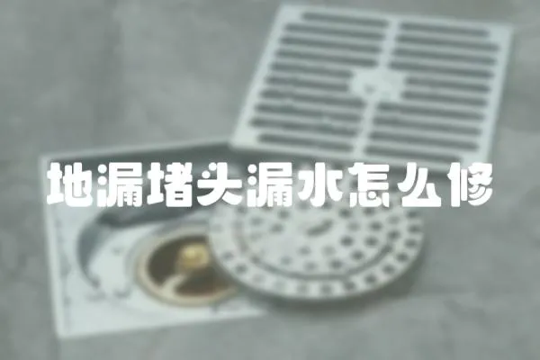 地漏堵頭漏水怎么修