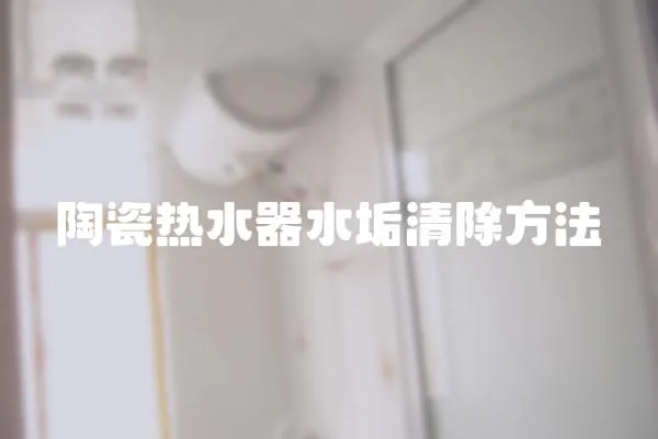 陶瓷熱水器水垢清除方法