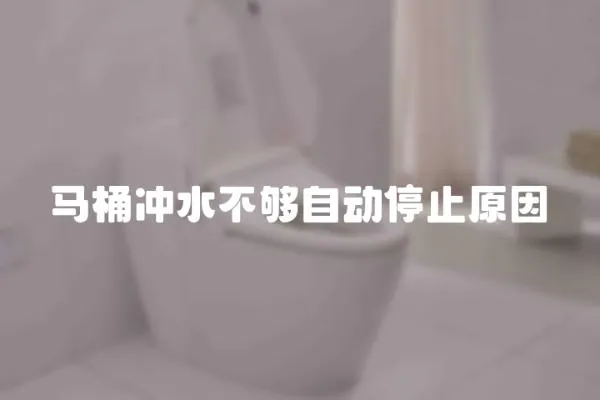 馬桶沖水不夠自動停止原因