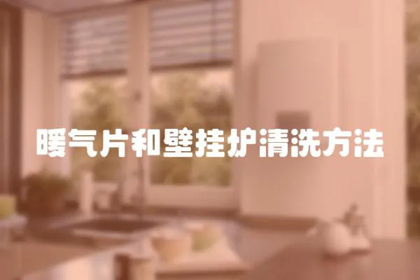 暖氣片和壁掛爐清洗方法